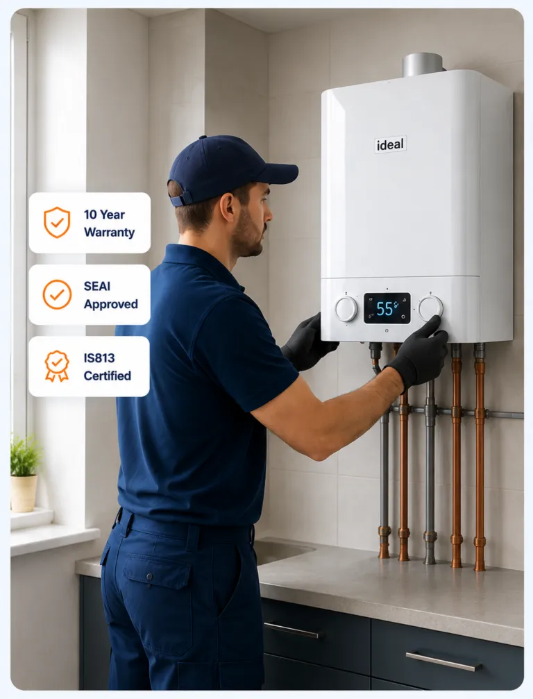 SEAI approved gas boiler installation Ideal boiler Limerick