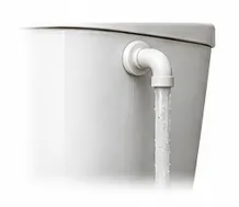 Overflow pipe dripping outside