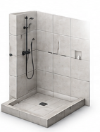 Floating vanity unit with integrated basin bathroom renovation